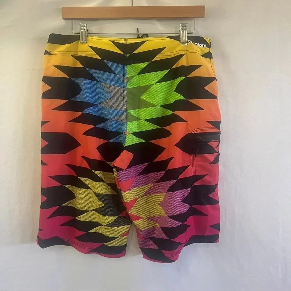 Hurley Phantom Boardshorts Mens 4 Way Stretch Vibrant Multicolor Geometric Swim